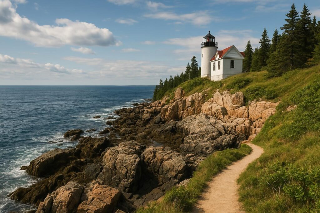 American hiking trails wallpaper with patriotic theme for desktop