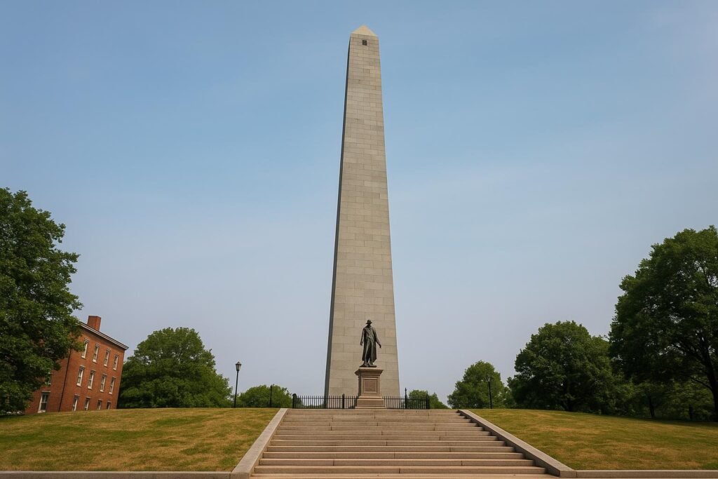 Bunker Hill Monument wallpaper showing historic Boston skyline
