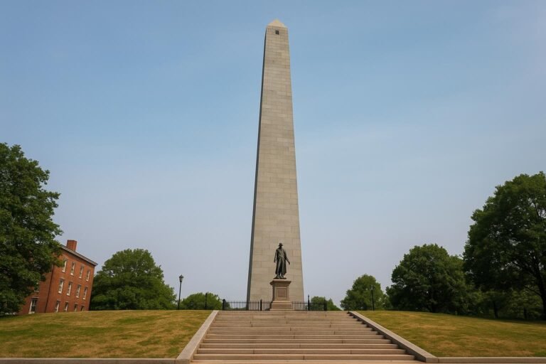 Bunker Hill Monument wallpaper showing historic Boston skyline