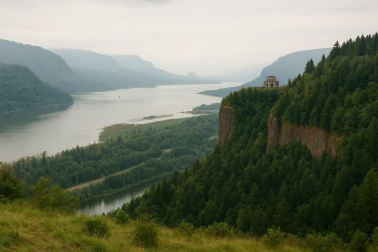 Columbia River Gorge Oregon scenic cliffs wallpaper for desktop