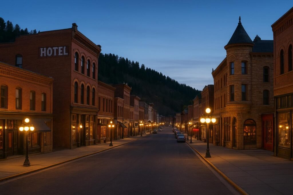 Deadwood South Dakota historic downtown wallpaper for desktop