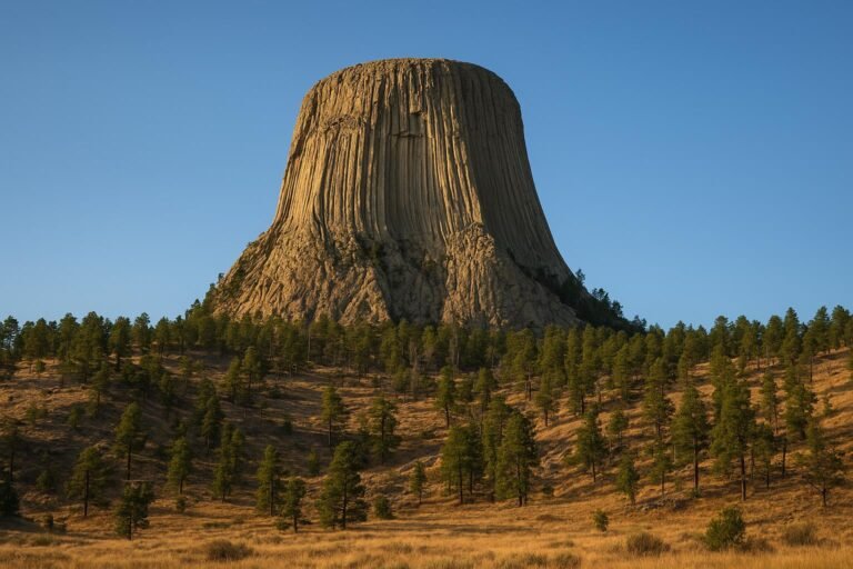 Devils Tower Wyoming monument landscape wallpaper for desktop