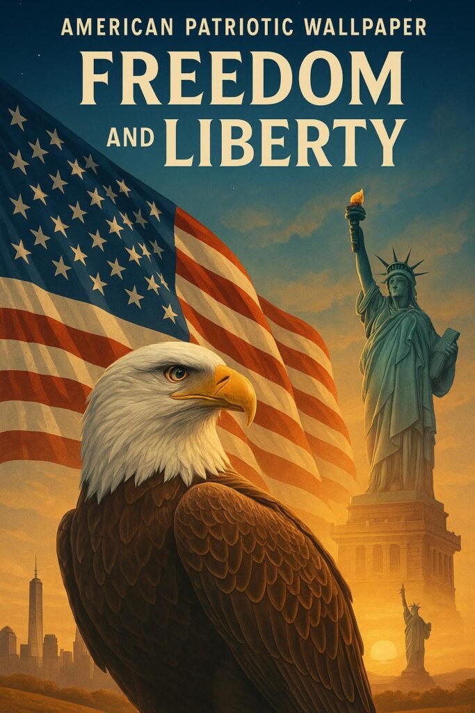 Tablet wallpaper celebrating American freedom and liberty