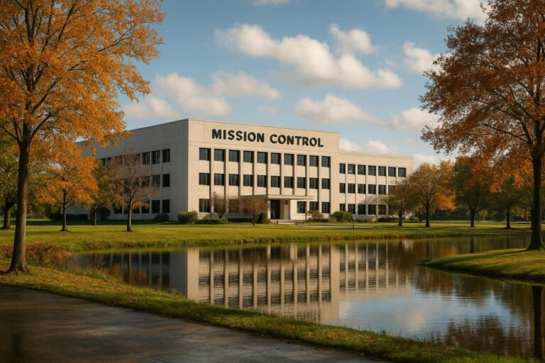 Johnson Space Center Mission Control NASA wallpaper showing space operations room