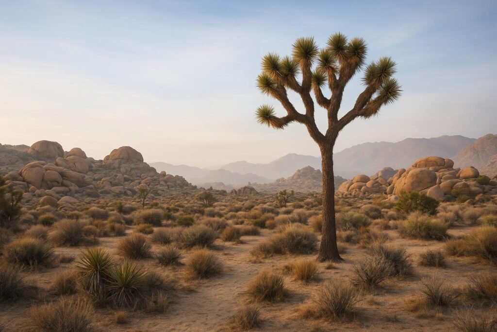 Desert landscape at Joshua Tree National Park California wallpaper