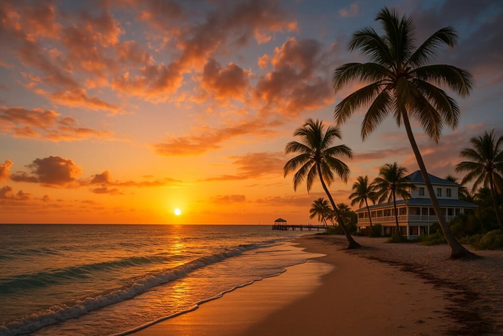 Key West Florida tropical sunset wallpaper for desktop