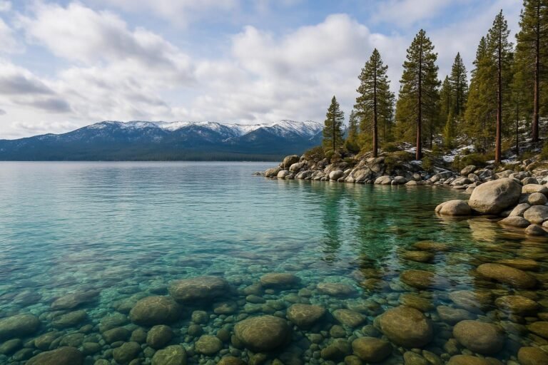 Lake Tahoe California Nevada crystal clear waters wallpaper for desktop