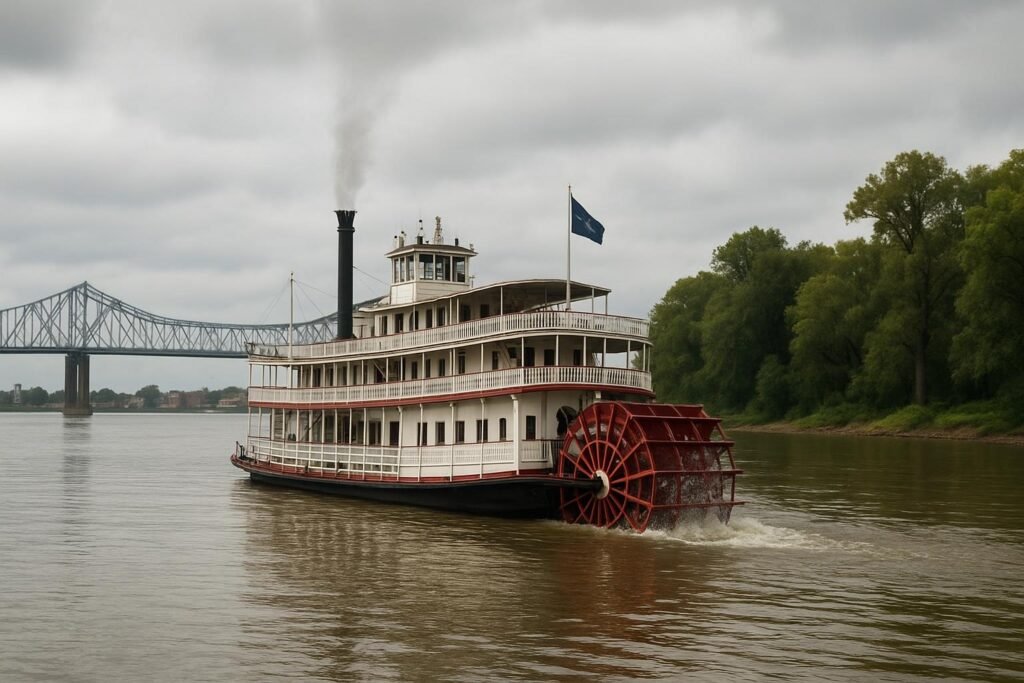 Mississippi River Louisiana paddlewheel steamboat wallpaper for desktop