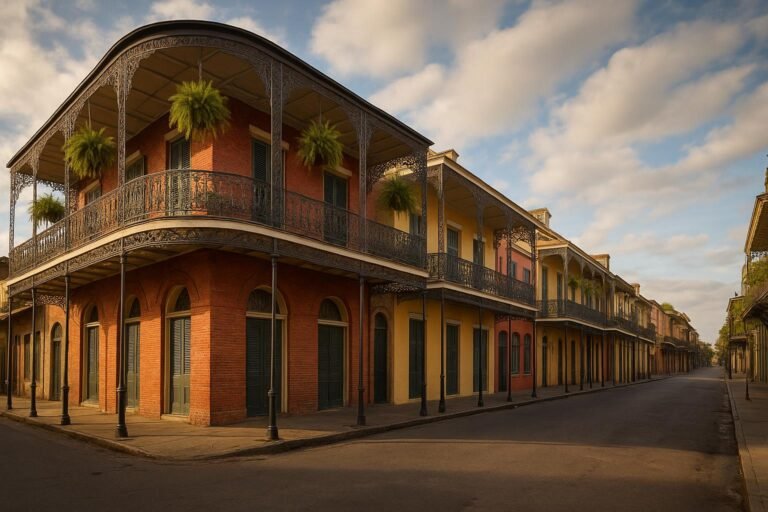 New Orleans Louisiana wallpaper showing French Quarter architecture on desktop