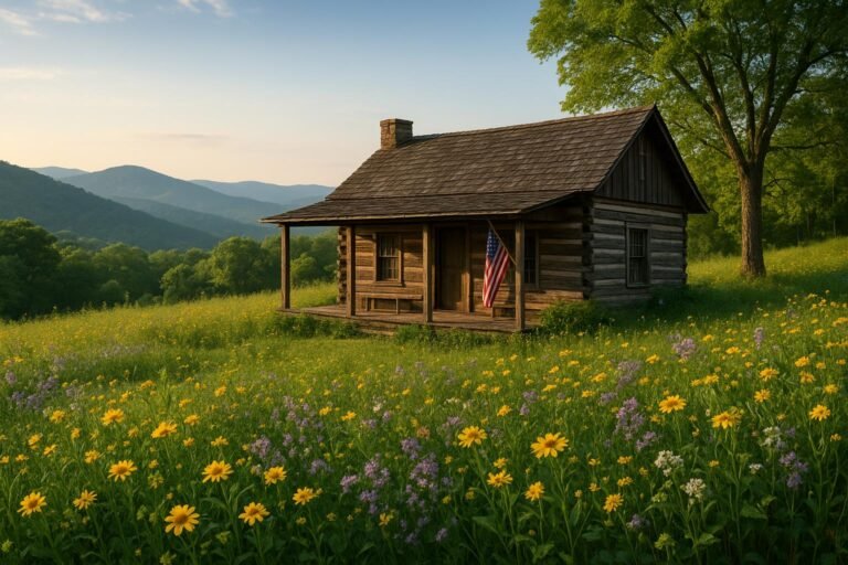 Patriotic American wallpaper with education symbols honoring teachers