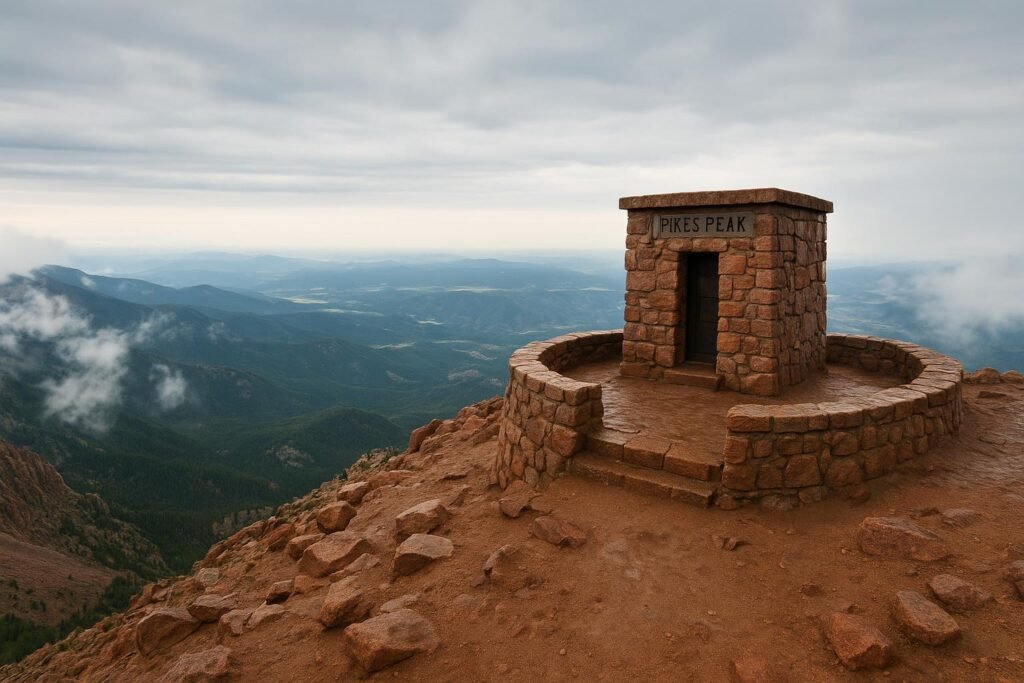 Pikes Peak Colorado summit panorama wallpaper for desktop