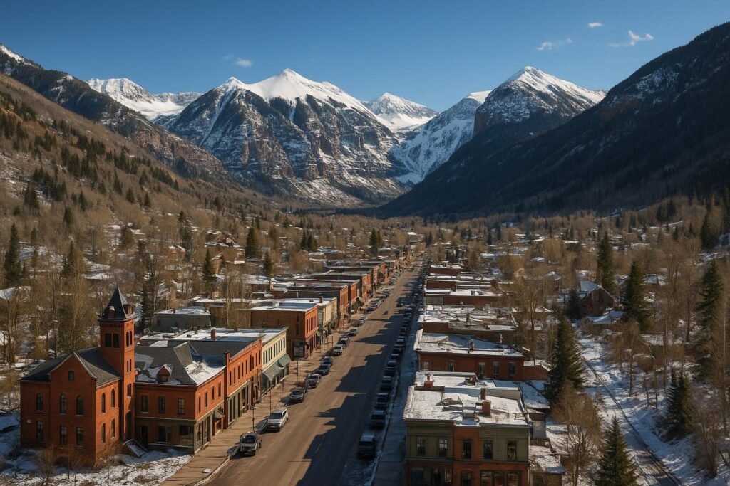 Telluride Colorado mountain town scenic wallpaper for desktop