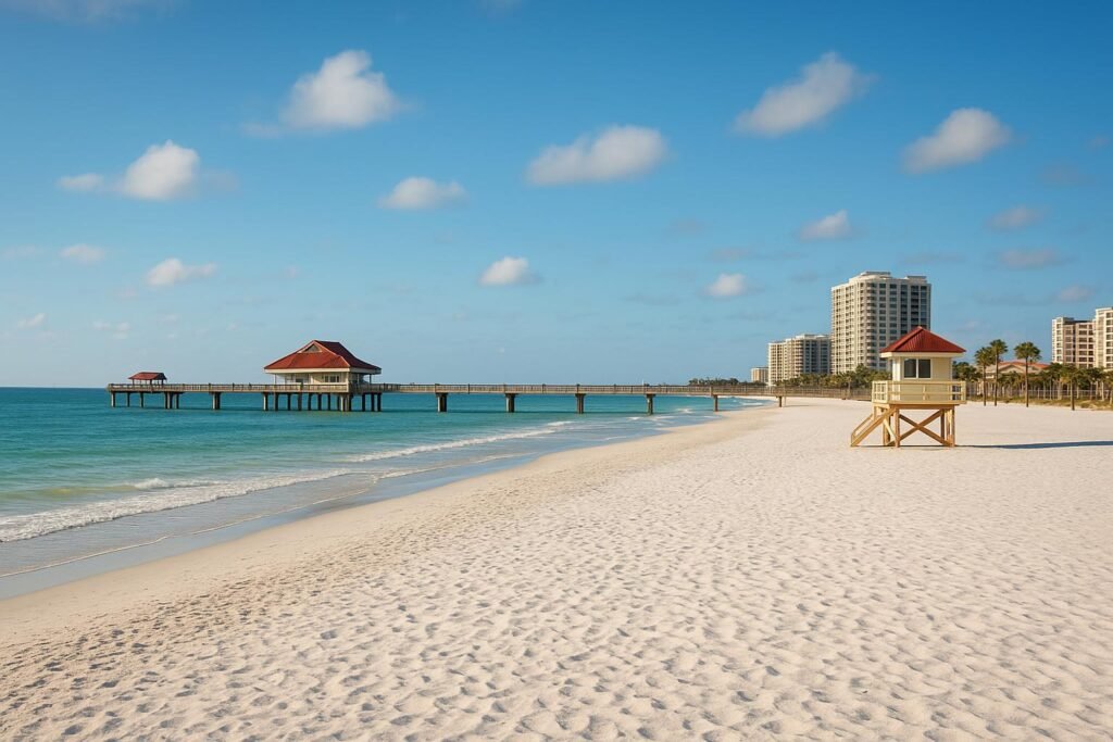 Clearwater Beach Florida white sand beach wallpaper for desktop